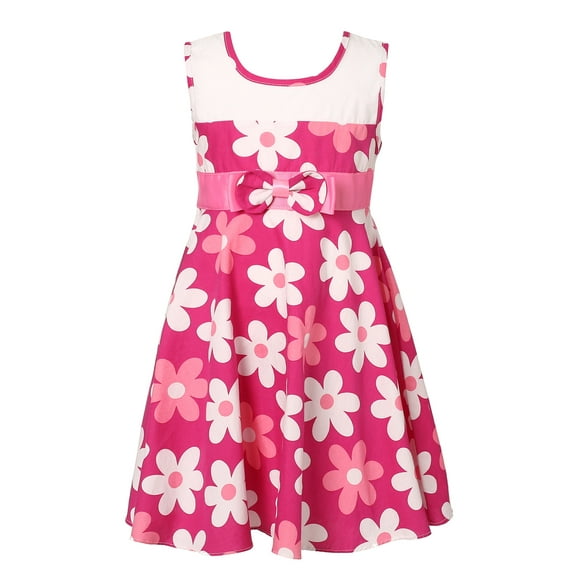 Richie House Girls' Sweet Floral Sundress RH1969