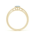 thumbnail image 2 of Angara Natural 0.2 Ct. Aquamarine Solitaire Ring in 14K Yellow Gold for Women (Ring Size: 11.5), 2 of 9