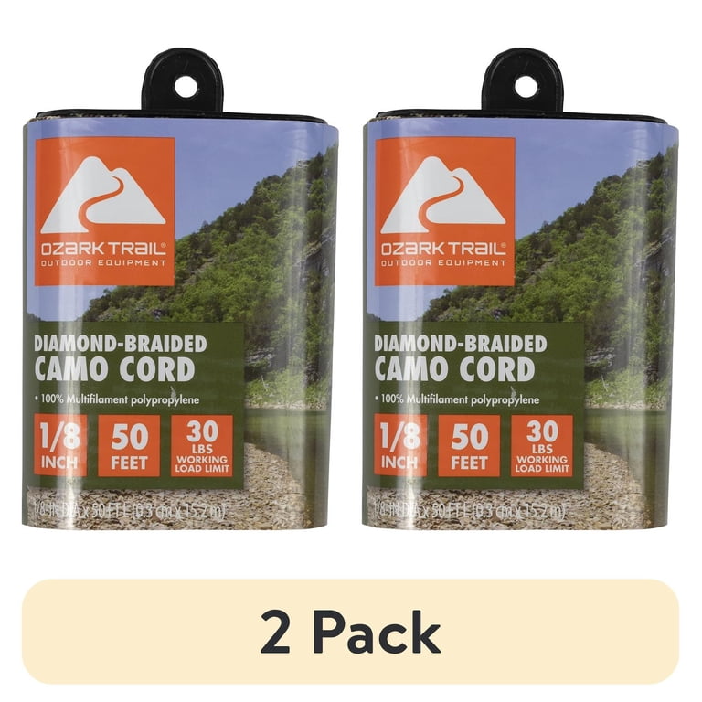 Diamond Braided Camping Cord Rope, 1/8-inch x 50-foot photo 1