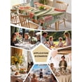thumbnail image 5 of Burnt Orange Spring Floral Table Cloth, Summer Botanical Tulip Vintage Waterproof Tablecloth for Rectangle Tables, Reusable Washable Fabric Table Cover for Restaurant Kitchen Dining Tables 52"x70", 5 of 6