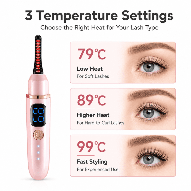 MTUYELI Heated Eyelash Curler, 3 Temperature Settings photo 5