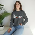 thumbnail image 4 of Believe - Christmas design Unisex Heavy Blend™ Crewneck Sweatshirt, 4 of 4