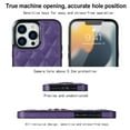 thumbnail image 4 of SaniMore for iPhone 13 Pro Max 6.7" 2021 Case, PU Leather Case with Luxury Fashion 3D Lattice for Girls Women 360° Rotating Metal Ring/Kickstand Shockproof Durable Case For iPhone 13 Pro Max, Purple, 4 of 8