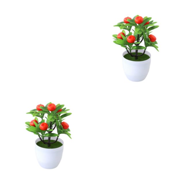 relayinert Artificial Potted Plants For Any Purpose Versatile And Reliable Home Decor Artificial Plant orange 2Set