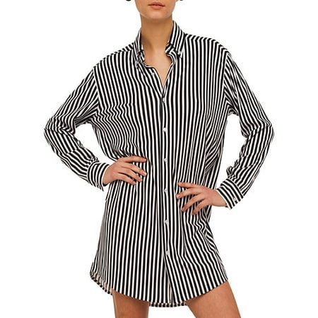 Norma Kamali - Women's Knit Boyfriend Shirt