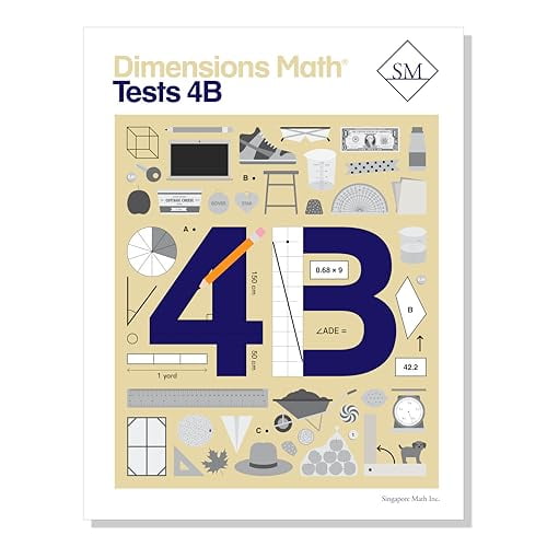 Pre-Owned Dimensions Math Tests 4B | Singapore Math Inc. [Paperback] [Paperback] Singapore Math Inc., 9781947226548, 1947226541, Paperback,