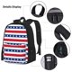 thumbnail image 3 of Fotbe American Patriotic Stars And Stripes Set Escolar 3 en 1 para Niños - Mochila Duradera con Lonchera Aislante y Estuche para Lápices - Mochila Escolar para Niños y Niñas, 3 of 7