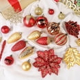 thumbnail image 3 of Lolsea 106ct Christmas Balls Ornaments Set, Colorful Plastic Shatterproof Decorative Baubles for Xmas Tree Decor, Red & Gold, 3 of 7