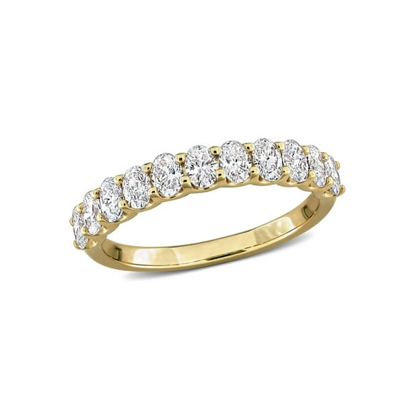1.00 Carat (Ctw) Lab-Grown Diamond Anniversary Band Ring 14K Yellow Gold for Women