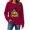 Red, variant on SBYOJLPB Women's Long-Sleeved Tops Round Neck Halloween Print Holiday Top