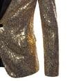 thumbnail image 3 of Kilaqueen Mens Single Breasted One Button Sequin Lapel Dress Suit Jacket Fashion Party Festival Tuxedo Club Porm Blazers, 3 of 5