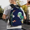 thumbnail image 6 of Fuzoiu Astronaut Dinosaur and Space Print School Backpack for Teens,Large Bookbag,Lightweight Laptop Bag for Travel, Work, School & Outdoor Adventures, 6 of 6