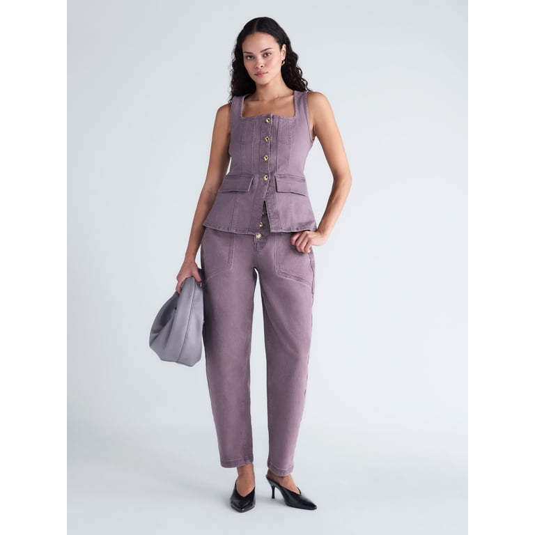 Scoop Women's High Rise Tapered Leg Pants, 30" Inseam photo 2