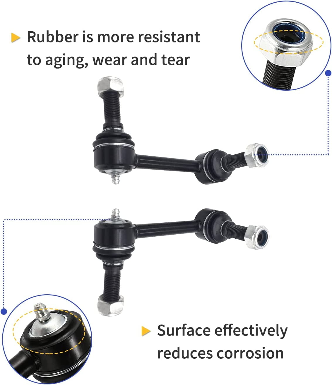 2 Front Sway Bar End Links Replacement For 2004 2005 2006 2007 Chevy Trailblazer GMC Envoy