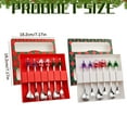 thumbnail image 3 of 6pcs Christmas Spoon Fork Set Christmas Utensils Christmas Coffee Stirrers Christmas Spoon Fork Set Gift Box Christmas Stirring Spoons Christmas Spoons Christmas Themed Spoon Set, 3 of 5