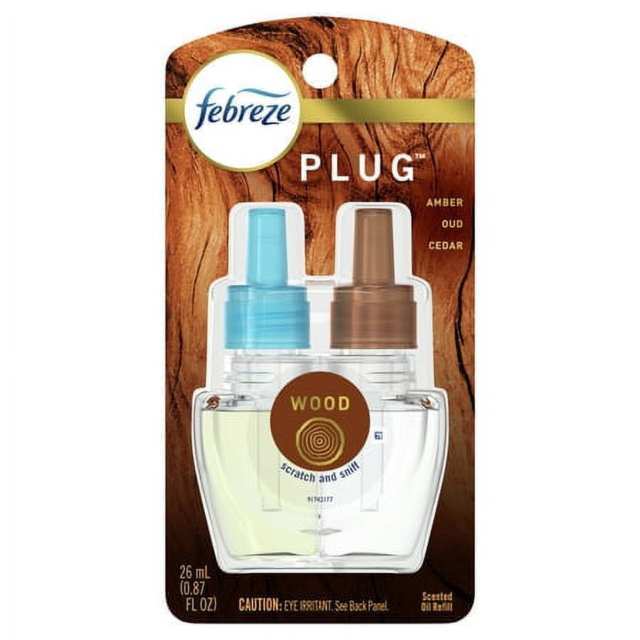 Febreze Origins Fade Defy Plug Air Freshener & Odor Fighter, Wood, Oil Refills - Thumbnail 4