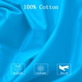thumbnail image 5 of Unique Bargains 3 Pack 100% Cotton Body Pillow Cases Covers with Zipper Blue 20" x 54", 5 of 8