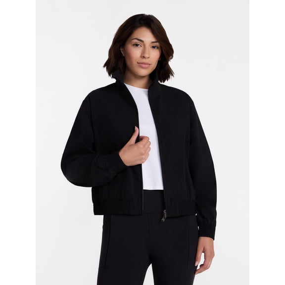 Avia Women's Funnel Neck Jacket with Long Sleeves, Sizes XS-XXXL
