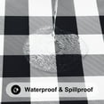 thumbnail image 3 of decorUhome Fitted Checkered Tablecloth, Vinyl Rectangular Table Cloth for 30"×72"in(90"×197"cm) Tables, Waterproof Buffalo Plaid Table Cover, Black and White, 3 of 8