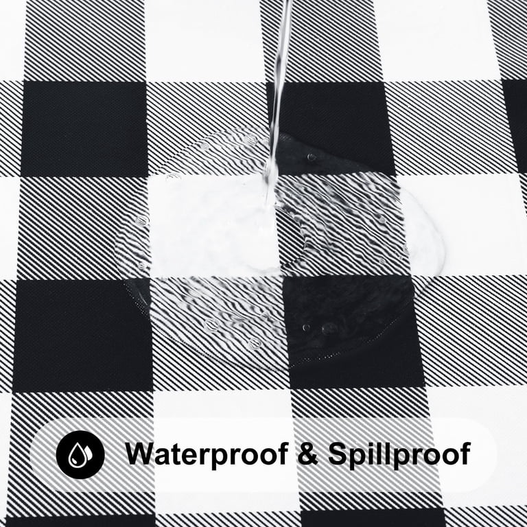 decorUhome Buffalo Plaid Round Fitted Tablecloth photo 3