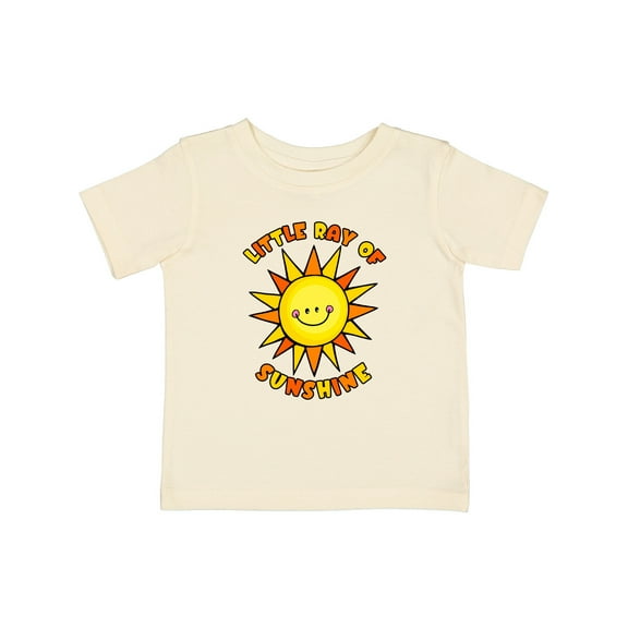 Inktastic Little Ray of Sunshine Cute Smiling Yellow and Orange Sun Boys or Girls Baby T-Shirt