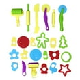 thumbnail image 2 of SNNROO 26 Pcs Outils pour Pâte à Modeler Accessoires pour Pâte à Modeler Ensemble Divers Moules Rouleaux Cadeau pour Couleur Aléatoire, 2 of 4