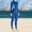 Blue L, variant on BAOSITY Women Wetsuit Swimwear Front Zip Thin Dive Suit for Swimming Kayaking Diving Black L