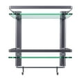 thumbnail image 7 of Vdomus Silver Glass Bathroom Wall Organizer Shelf w/Towel Bar, 15.2x5"", 7 of 7