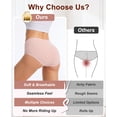 thumbnail image 5 of Gingprous Womens Cotton Underwear High Waist Full Coverage Briefs Soft Breathable Panties Stretch Underpants 5 Pack, 5 of 9