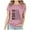 Pink, variant on Wenini Women's Easter T-Shirt Letter Graphic Casual Summer Tops Short Sleeve Round Neck Loose Comfy Basic Tee, Orange XXL