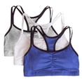 thumbnail image 3 of Sujetador deportivo Fruit of the Loom, ajustable, parte delantera fruncida y espalda cruzada, 3 of 3