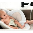thumbnail image 3 of Blooming Bath Lotus Baby Bath Seat - Sink Baby Bath Insert, Cream/Clay with Snaps, 3 of 4