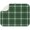 Green and White, variant on Green and Black Checkered Pattern 1 Pack Kitchen Dish Drying Mat, Ultra Absorbent Microfiber Dish Drainer Mat, 16"x18"