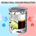 thumbnail image 2 of 12oz Coffee Tumblers Black Halloween Bats Stainless Steel Vacuum Insulated Travel Tumbler Coffee Cups Mug with Lid and Straw with Cleaning Brush for Cold & Hot Drinks, 2 of 5