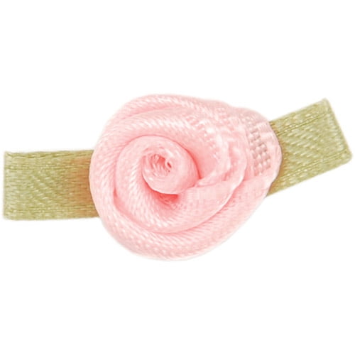 Offray Accessories, Pink Value Pack, Small Ribbon Rose Embellishment, 40 count
