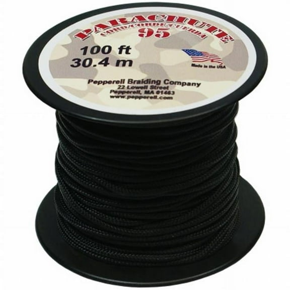 Pepperell Braiding Company Parachute Cord 1.9mmX100'-Black