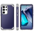 thumbnail image 2 of Dteck Case with Tempered Glass Screen Protector for Samsung Galaxy S25 Ultra ,Shockproof 3 Layer Heavy Duty Soft Silicone Rubber Bumper+Hard Plastic Hybrid Protective Cover,Darkblue, 2 of 6