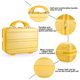 thumbnail image 5 of Estuche de maquillaje de 14 pulgadas Bolsas Maleta de almacenamiento de cosméticos a prueba de agua para mujeres (Amarillo) Ehuebsd Cuidado Belleza, 5 of 7