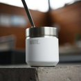 thumbnail image 3 of Matte Mate - Juego de tazas de t&eacute; y calabaza, taza de calabaza Yerba Mate (6.5 onzas) y foco (paja Yerba Mate). Acero inoxidable, doble pared, dise&ntilde;o elegante. DS PRO caja (blanc, 3 of 9