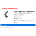 thumbnail image 2 of Lower Radiator Hose - Compatible with 1961 - 1965 International Scout 1962 1963 1964, 2 of 2