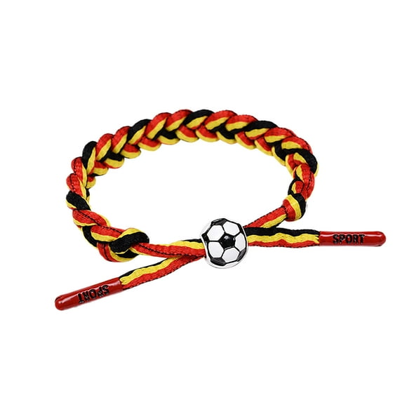 Pulsera de Fútbol Fútbol Joyería Ajustable Unisex Fútbol Paracord Pulseras Fútbol Regalo