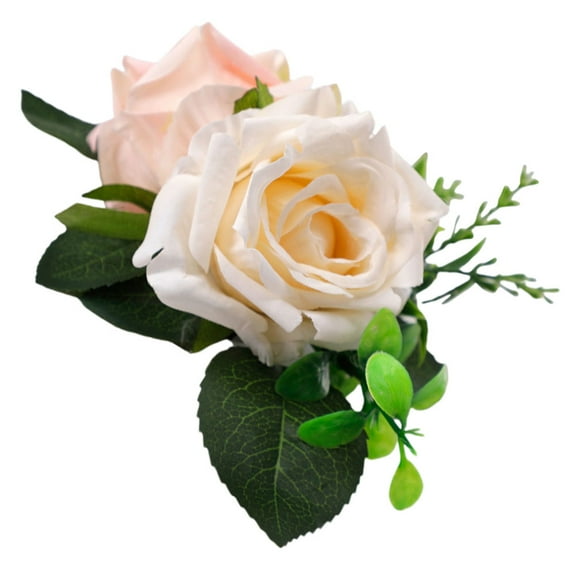 LEORX Flower Cake Decoration with Fine Workmanship for Party and Wedding Multi Color Cloth 6 Pieces