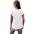 thumbnail image 3 of Anyjoin Women's Summer Tunic Tops Ruffle Short Sleeve Casual Shirts, 3 of 6