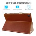 thumbnail image 2 of Tablet Case For Samsung Galaxy Tab S5e 10.5 Inch SM-T725 T720 PU Magnetic Closure Flip Stand Cover Tablet Protector with Front Pocket and Hand Strap Brown, 2 of 7