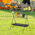 thumbnail image 3 of Three-Bar Frame Camping Rack Folding Ultra-Light Camping Tripod Travel Sundries Hanger 50x68x88cm +Mesh Bag, 3 of 5
