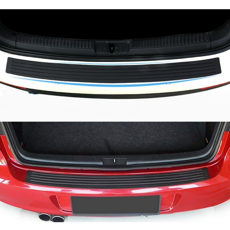 Rear Bumper Protector, Universal Car Trunk Rear Bumper Skid Plate,  Anti-scratch Rubber Rear Protector Strip 102cm