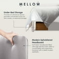 thumbnail image 3 of Mellow KERT Metal and Wood Platform Bed Frame with Upholstered Headboard, Full, 3 of 12