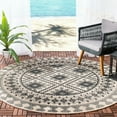 thumbnail image 2 of SAFAVIEH Veranda Magna Southwestern Indoor/Outdoor Runner Rug, 2'3" x 8', Ivory/Slate, 2 of 10