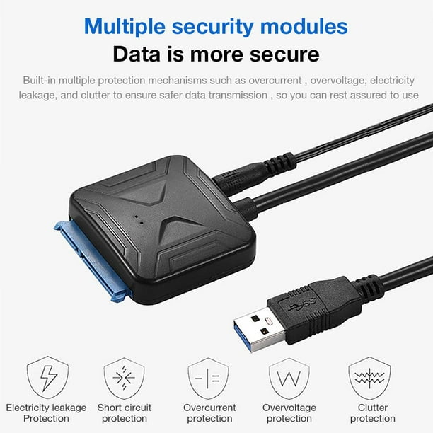 Usb 3 0 To Sata Adapter Convert Cables Support 2 5 Or 3 5 Inch External Ssd Hdd Adapter For Hard Drive Walmart Com Walmart Com