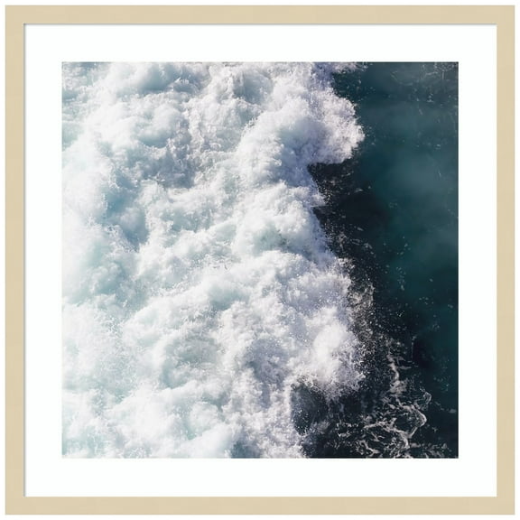 Amanti Art Midnight Blue Wave Wood Framed Wall Art Print